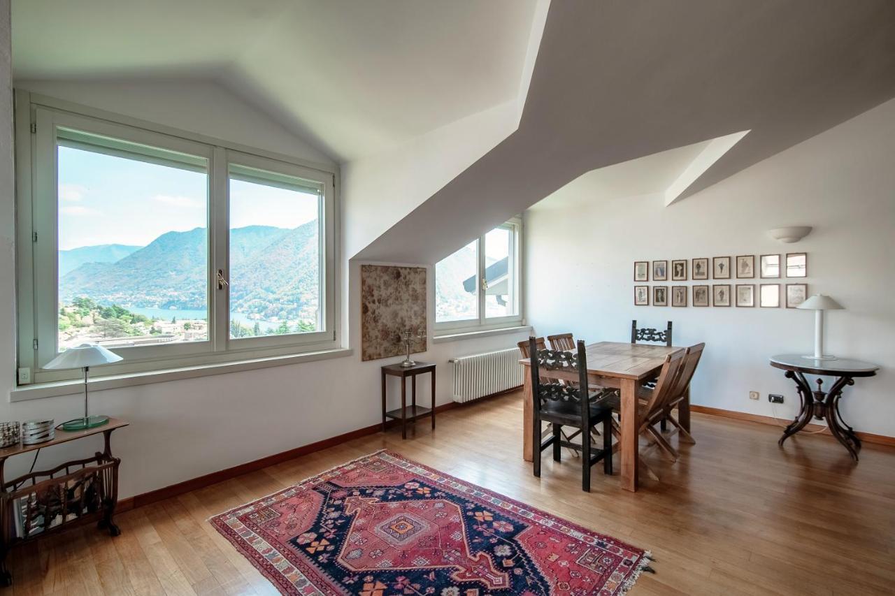I D'A Charming Penthouse - Lake View- Como- House-130 Mt-2 Double Bedrooms And 2 Double Bathrooms A Spacious Living Room-Full Equipped Kitchen-Private Garden And Terrace-Private Covered Parking Dış mekan fotoğraf